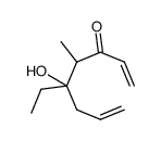 5-ethyl-5-hydroxy-4-methyl-1,7-octadien-3-one结构式