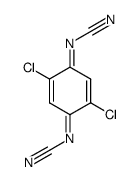 2,5-dichloro-N,N'-dicyano-1,4-benzoquinonediimine结构式