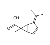(1S,5S)-6-methyl-2-propan-2-ylidenebicyclo[3.1.0]hex-3-ene-6-carboxylic acid结构式
