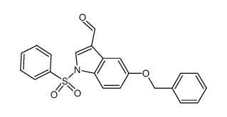 5-benzyloxy-1-phenylsulfonyl-1H-indole-3-carboxaldehyde Structure