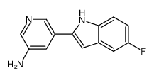 5-(5-fluoro-1H-indol-2-yl)pyridin-3-amine结构式