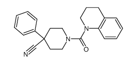 1-(3,4-dihydroquinolin-1(2H)-ylcarbonyl)-4-phenylpiperidine-4-carbonitrile结构式