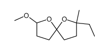 2-ethyl-7-methoxy-2-methyl-1,6-dioxa-spiro[4.4]nonane结构式