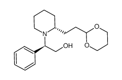 (2R,2'S)-(-)-2-[2'-(2-[1,3]dioxan-2-yl-ethyl)piperidin-1-yl]-2-phenylethanol结构式