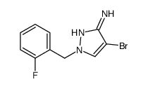 4-BROMO-1-(2-FLUORO-BENZYL)-1H-PYRAZOL-3-YLAMINE结构式