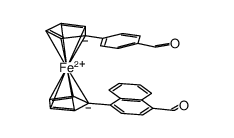 1-(p-formylphenyl)-1'-(4-formyl-1-naphthyl)ferrocene Structure