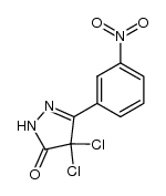 4,4-dichloro-5-(3-nitro-phenyl)-2,4-dihydro-pyrazol-3-one Structure