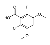 2-chloro-6-fluoro-3,5-dimethoxybenzoic acid结构式