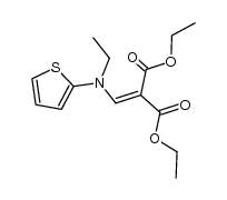 N-ethyl N-(thienyl-2)aminomethylenemalonate de diethyle Structure