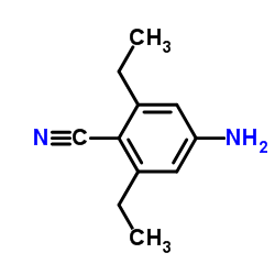 4-氨基-2,6-二乙基苯腈结构式