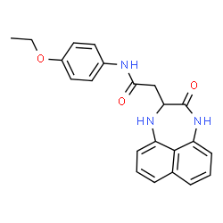 N-(4-Ethoxyphenyl)-2-(3-oxo-1,2,3,4-tetrahydronaphtho[1,8-ef][1,4]diazepin-2-yl)acetamide structure