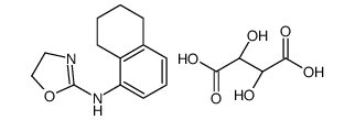 (2R,3R)-2,3-dihydroxybutanedioic acid,N-(5,6,7,8-tetrahydronaphthalen-1-yl)-4,5-dihydro-1,3-oxazol-2-amine结构式