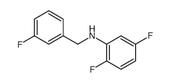 2,5-Difluoro-N-(3-fluorobenzyl)aniline结构式