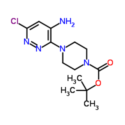 2-Methyl-2-propanyl 4-(4-amino-6-chloro-3-pyridazinyl)-1-piperazinecarboxylate结构式