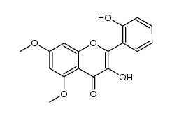 3-hydroxy-2-(2-hydroxy-phenyl)-5,7-dimethoxy-chromen-4-one结构式