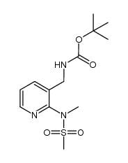 tert-butyl (2-(N-methylmethylsulfonamido)pyridin-3-yl)methylcarbamate结构式