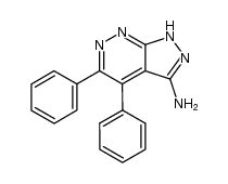 5-amino-3,4-diphenyl-7H-pyrazolo-[3,4-c]-pyridazine Structure