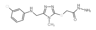 2-[(5-{[(3-Chlorophenyl)amino]methyl}-4-methyl-4H-1,2,4-triazol-3-yl)thio]acetohydrazide Structure