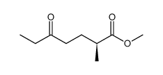 (S)-methyl 2-methyl-5-oxoheptanoate结构式