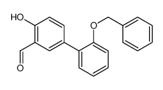 2-hydroxy-5-(2-phenylmethoxyphenyl)benzaldehyde结构式