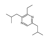 3-ethyl-2,5-bis(2-methylpropyl)pyrazine Structure