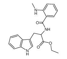 Ethyl N-(o-N-methylaminobenzoyl)-DL-tryptophane Structure