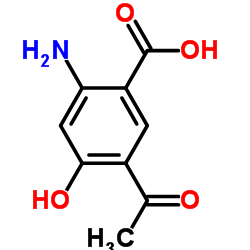 5-ACETYL-2-AMINO-4-HYDROXYBENZOIC ACID structure