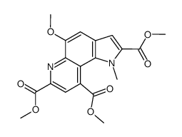 5-Methoxy-1-methyl-1H-pyrrolo[2,3-f]quinoline-2,7,9-tricarboxylic acid trimethyl ester结构式