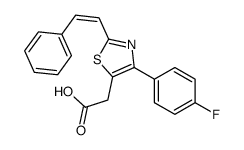 2-[4-(4-fluorophenyl)-2-[(E)-2-phenylethenyl]-1,3-thiazol-5-yl]acetic acid结构式