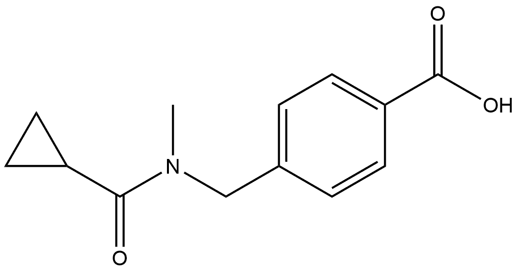 4-[(1-Cyclopropyl-N-methylformamido)methyl]benzoic acid structure