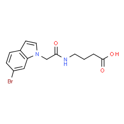 4-{[(6-Bromo-1H-indol-1-yl)acetyl]amino}butanoic acid Structure