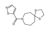 1,4-dithia-9-azaspiro[4.6]undecan-9-yl(1,2-thiazol-5-yl)methanone结构式