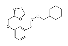 (E)-N-(cyclohexylmethoxy)-1-[3-(1,3-dioxolan-2-ylmethoxy)phenyl]methanimine结构式