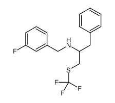 N-(3-Fluorobenzyl)-1-phenyl-3-[(trifluoromethyl)sulfanyl]-2-propa namine结构式