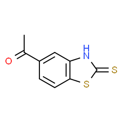 Ethanone, 1-(2,3-dihydro-2-thioxo-5-benzothiazolyl)- (9CI) structure