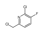 2-chloro-6-(chloromethyl)-3-fluoropyridine结构式