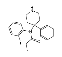 4-phenyl-4-[N-(2-fluorophenyl)propionamido]piperidine Structure