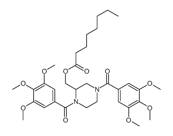 [1,4-bis(3,4,5-trimethoxybenzoyl)piperazin-2-yl]methyl octanoate结构式