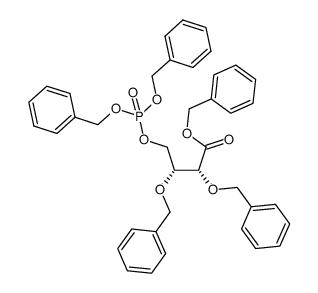 benzyl (2R,3R)-2,3-bis(benzyloxy)-4-((bis(benzyloxy)phosphoryl)oxy)butanoate结构式