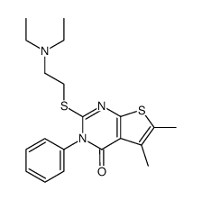 2-((2-(diethylamino)ethyl)thio)-5,6-dimethyl-3-phenylthieno[2,3-d]pyrimidin-4(3H)-one结构式