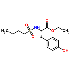 Ethyl N-(butylsulfonyl)-L-tyrosinate结构式