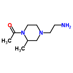 1-[4-(2-Aminoethyl)-2-methyl-1-piperazinyl]ethanone结构式