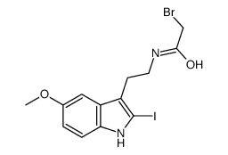 2-Bromo-N-[2-(2-iodo-5-methoxy-1H-indol-3-yl)ethyl]acetamide结构式