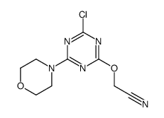2-[(4-chloro-6-morpholin-4-yl-1,3,5-triazin-2-yl)oxy]acetonitrile Structure