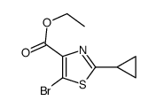 ethyl 5-bromo-2-cyclopropyl-1,3-thiazole-4-carboxylate结构式