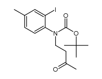 tert-butyl (2-iodo-4-methylphenyl)(3-oxobutyl)carbamate结构式