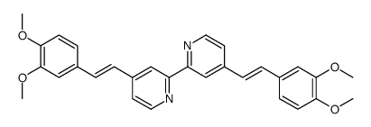 4-[2-(3,4-dimethoxyphenyl)ethenyl]-2-[4-[2-(3,4-dimethoxyphenyl)ethenyl]pyridin-2-yl]pyridine结构式