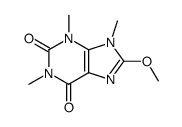 8-methoxy-1,3,9-trimethyl-3,9-dihydro-purine-2,6-dione Structure