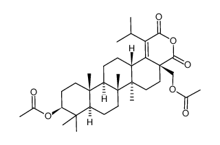 Anhydrideof3b,28-diacetoxy-21,22-secoloup-18-ene-21,22-dioicacid结构式