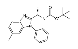 [(S)-1-(6-methyl-1-phenyl-1H-benzoimidazol-2-yl)ethyl]carbamic acid tert-butyl ester Structure